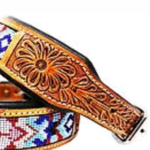 100% GENUINE  LEATHER HANDMADE DOG COLLAR - Picture 2 of 6